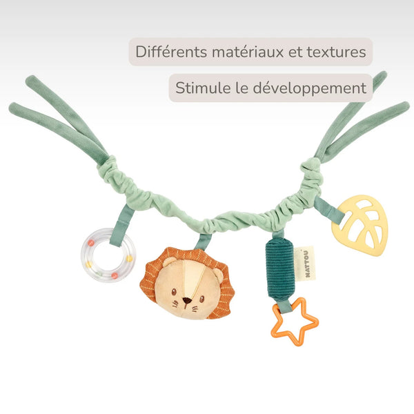 Chaîne de poussette Léon le Lion 17 cm – Nattou 🦁 NATTOU