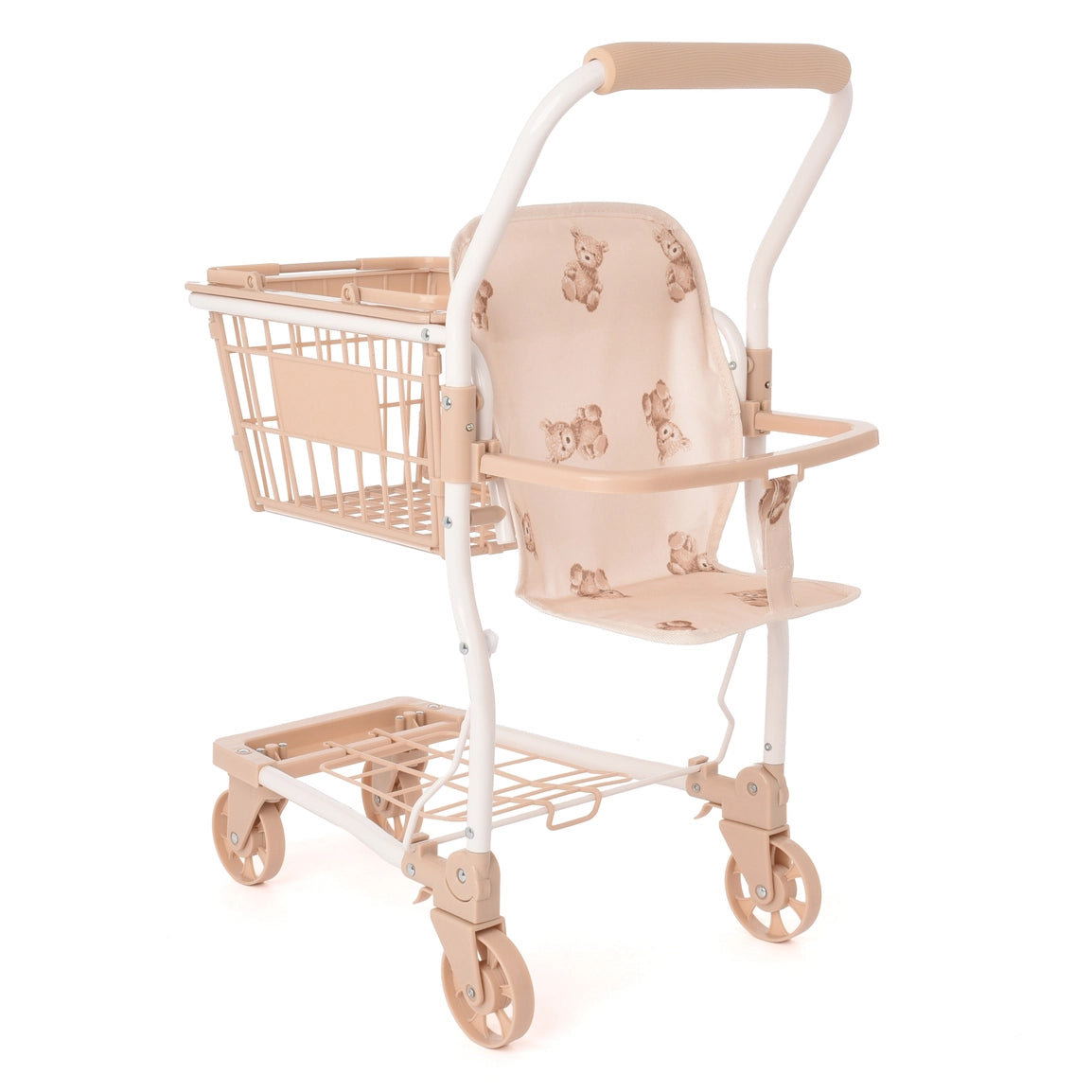 Jeux - chariot de courses pour enfants en osier naturel Jeux - chariot de courses pour enfants en osier naturel