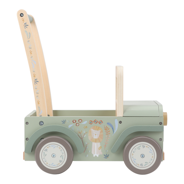 Chariot voiture de safari en bois vert Safari Friends – rangement jouets enfant