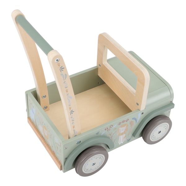 Chariot voiture de safari en bois vert Safari Friends – rangement jouets enfant