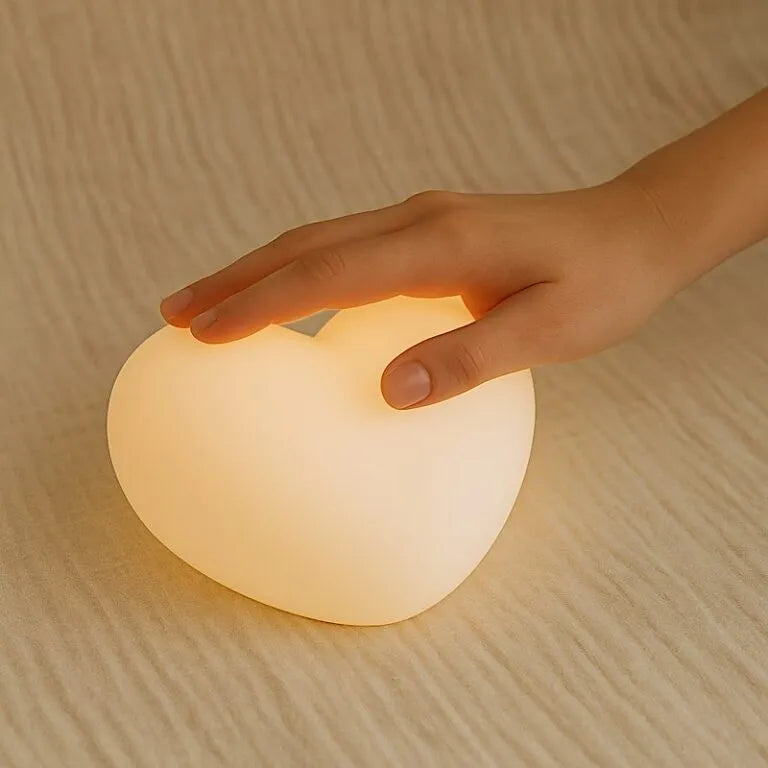 Veilleuse d’Allaitement en Silicone forme de coeur