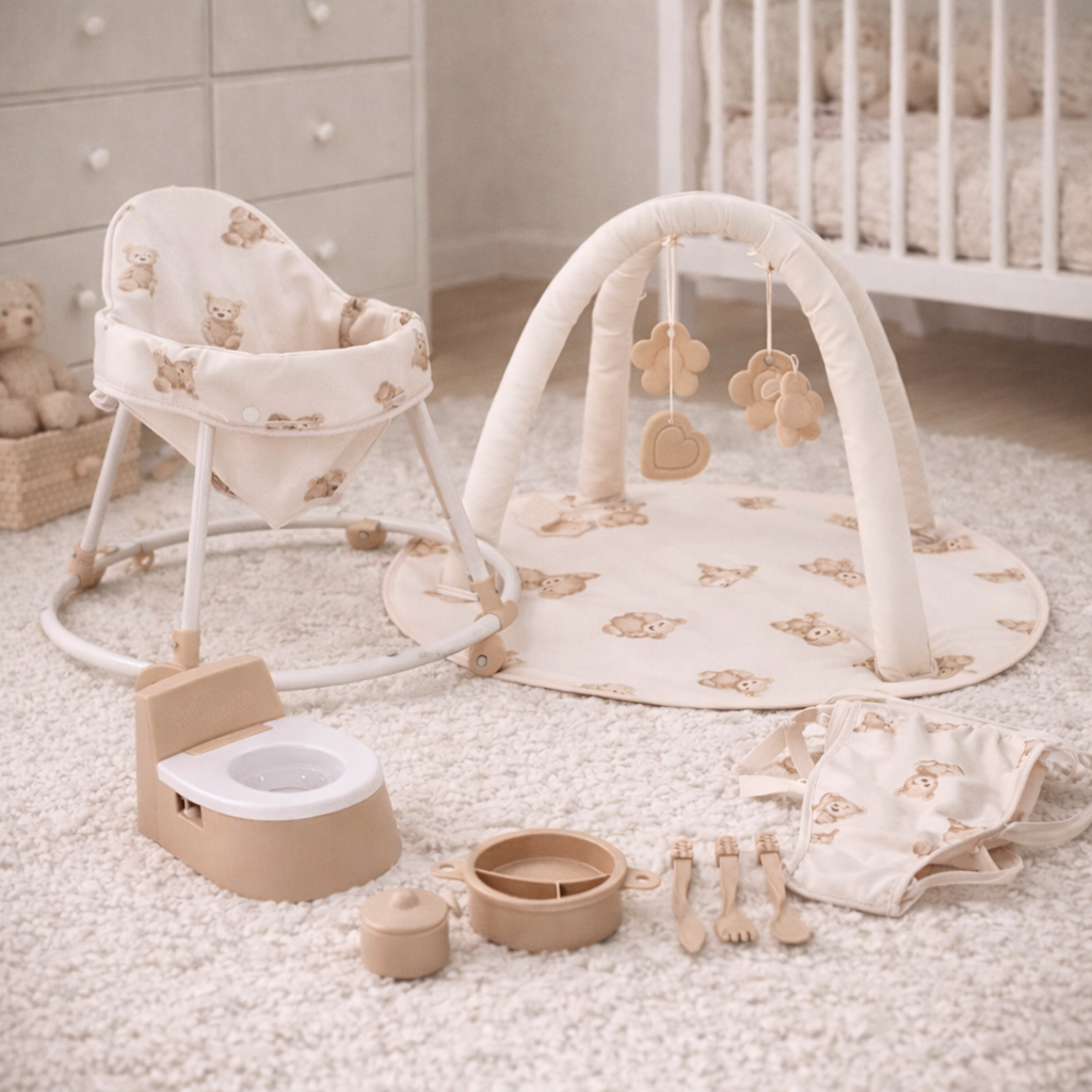 Set d’accessoires poupée enfant – Jeu d’imitation 10 pièces Teddy