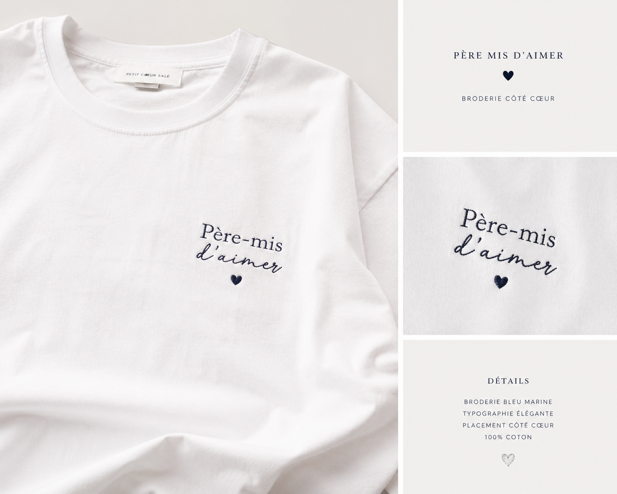 Tee-shirt père-mis d'aimer papa