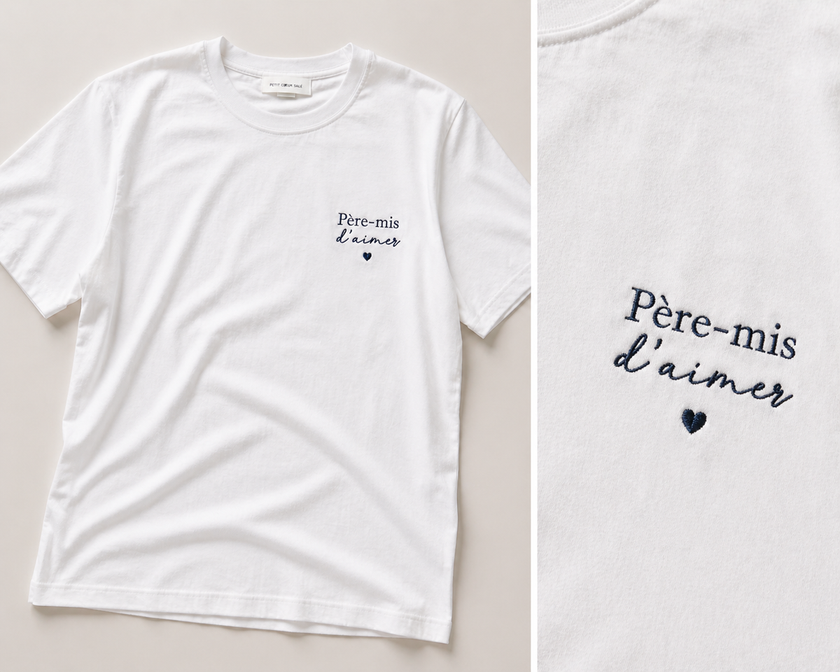 Tee-shirt père-mis d'aimer papa