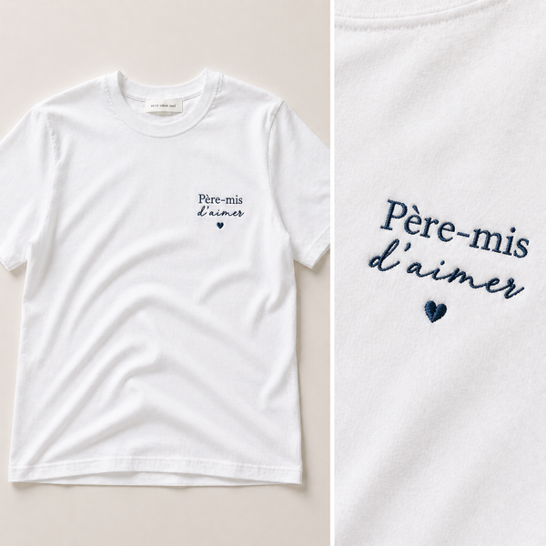 Tee-shirt père-mis d'aimer papa