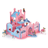 Château en bois enfant avec accessoires. Jouet d’imagination pour créer des histoires et développer la créativité.