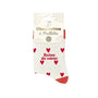 Chaussettes à paillettes « Reine de Cœur » – Beige & cœur rouge SAVONNERIE DE L'ILOT