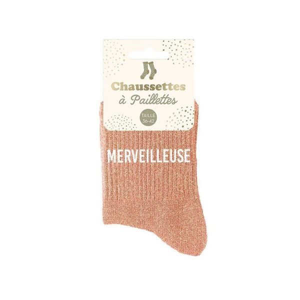 Chaussettes à paillettes « Merveilleuse » – Taille 36-42 SAVONNERIE DE L'ILOT