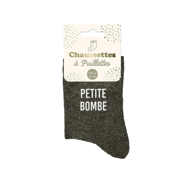 Chaussettes à paillettes « Petite Bombe » – Taille 36-42 SAVONNERIE DE L'ILOT