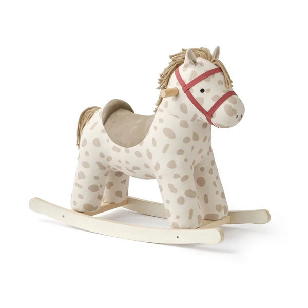 Cheval à bascule Dotty beige à taches – jouet d’éveil dès 18 mois