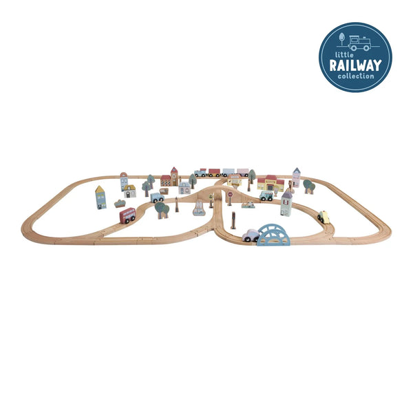 Circuit de train en bois XXL – Little Dutch