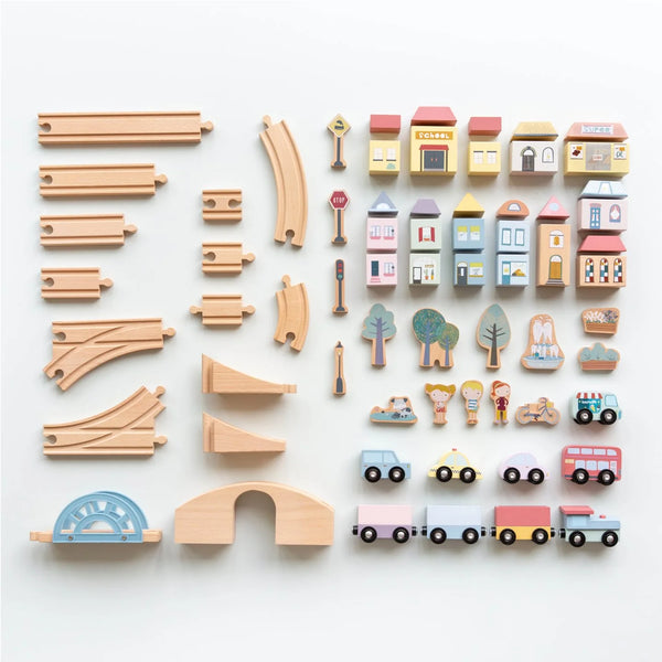 Circuit de train en bois XXL – Little Dutch