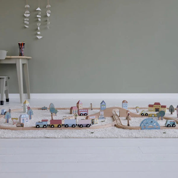Circuit de train en bois XXL – Little Dutch
