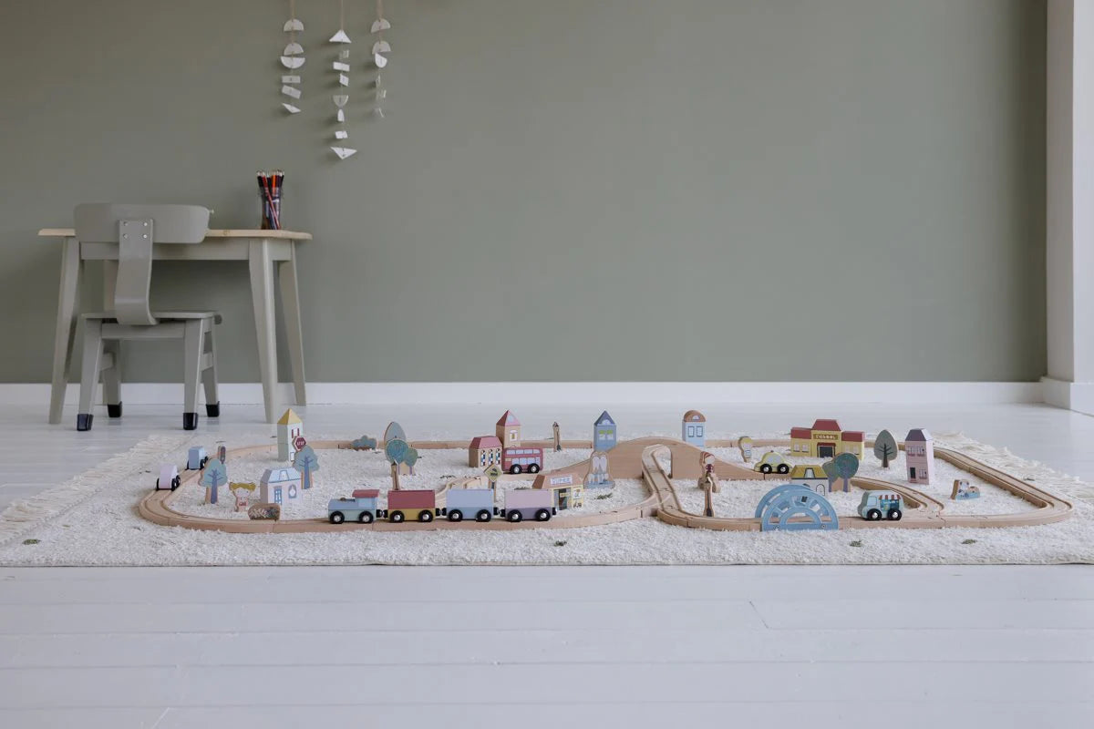 Circuit de train en bois XXL – Little Dutch
