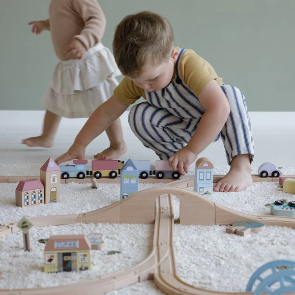 Circuit de train en bois XXL – Little Dutch