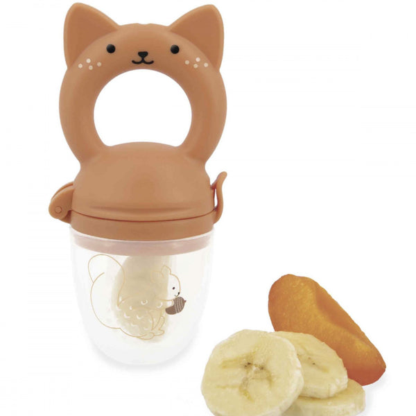 Coffret grignoteuse bébé 6 mois et bavoir assorti. Idéal pour la diversification alimentaire en toute sécurité.