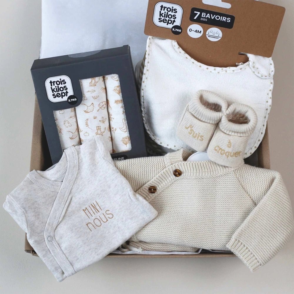 Coffret cadeau naissance beige mixte 0/1 mois