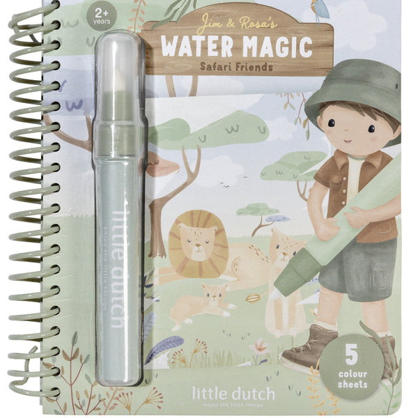 Cahier de coloriage à l’eau Jim Safari Friends – coloriage magique réutilisable