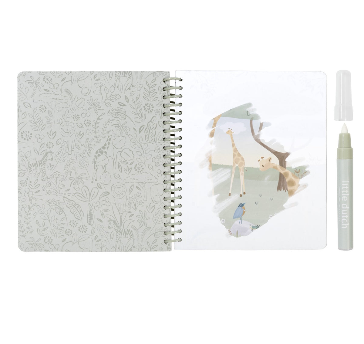 Cahier coloriage à l’eau Rosa Safari Friends. Dessins magiques réutilisables, activité propre et ludique dès 3 ans.