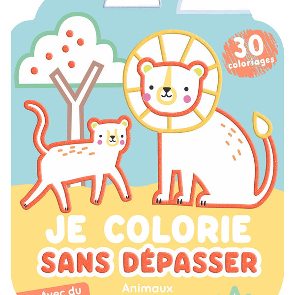 Coloriages fluo – Animaux de la savane – Dès 3 ans AUZOU