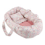 Couffin pour poupée rose – Motif floral LITTLE DUTCH