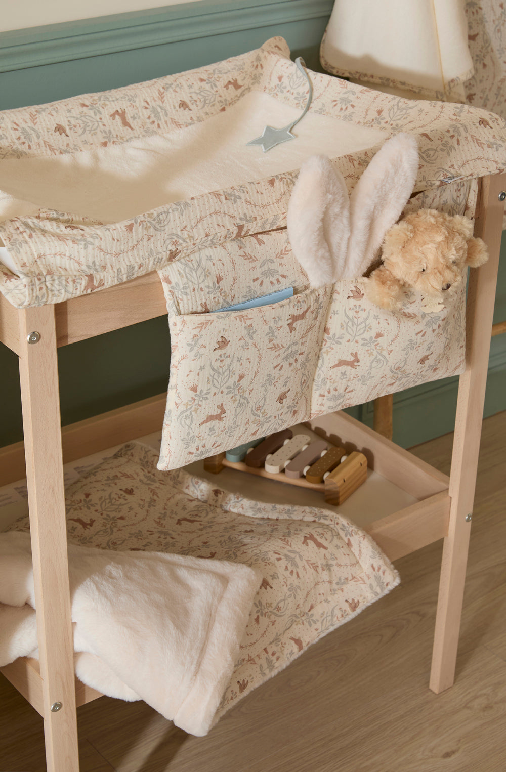 Couverture bébé jardin enchanté (70 x 100 cm) BB & CO Couverture bébé luxe fausse fourrure ivoire jardin enchanté