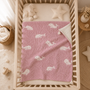 Couverture bébé mousseline matelassée – baleine rose en relief LA MARRAINE