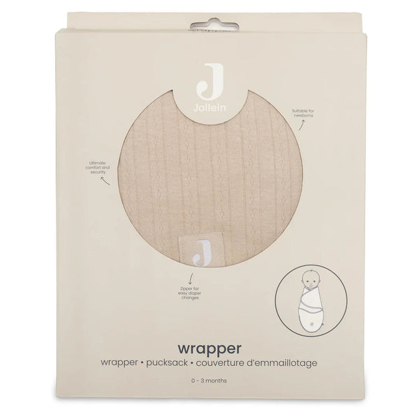 Couverture d'emmaillotage bébé 0-3 mois – Ajour sand JOLLEIN