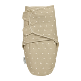 Couverture d’emmaillotage bébé – coton 0-3 mois sable et coeurs beiges MEYCO BABY