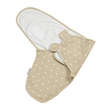 Couverture d’emmaillotage bébé – coton 0-3 mois sable et coeurs beiges MEYCO BABY