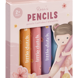 Crayons de couleur en bois - Rosa LITTLE DUTCH