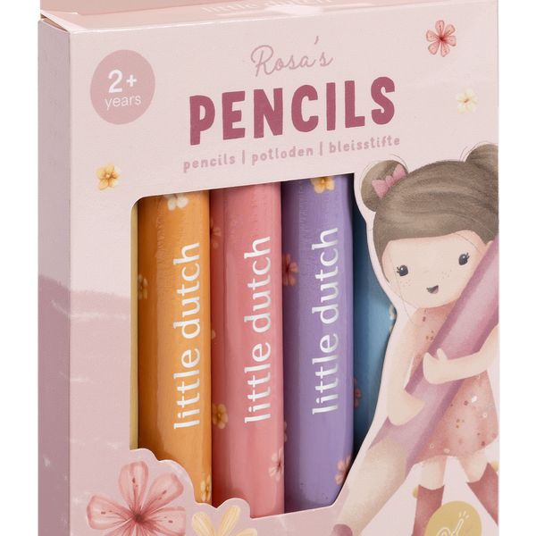 Crayons de couleur en bois - Rosa LITTLE DUTCH
