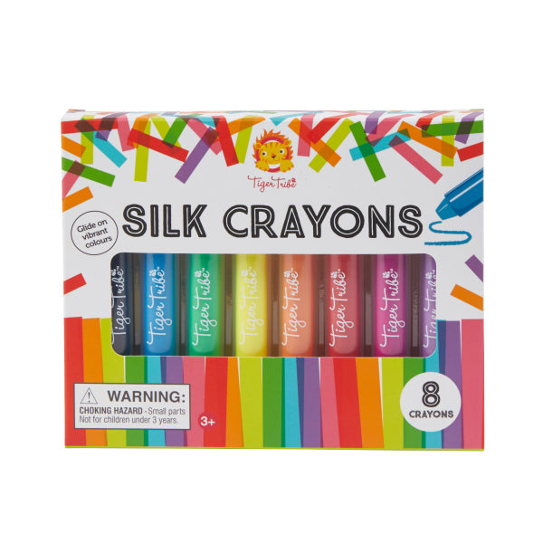 Crayons soyeux aquarellables – 8 couleurs – Dès 3 ans TIGER TRIBE