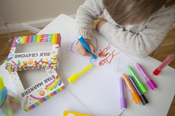 Crayons soyeux aquarellables – 8 couleurs – Dès 3 ans TIGER TRIBE