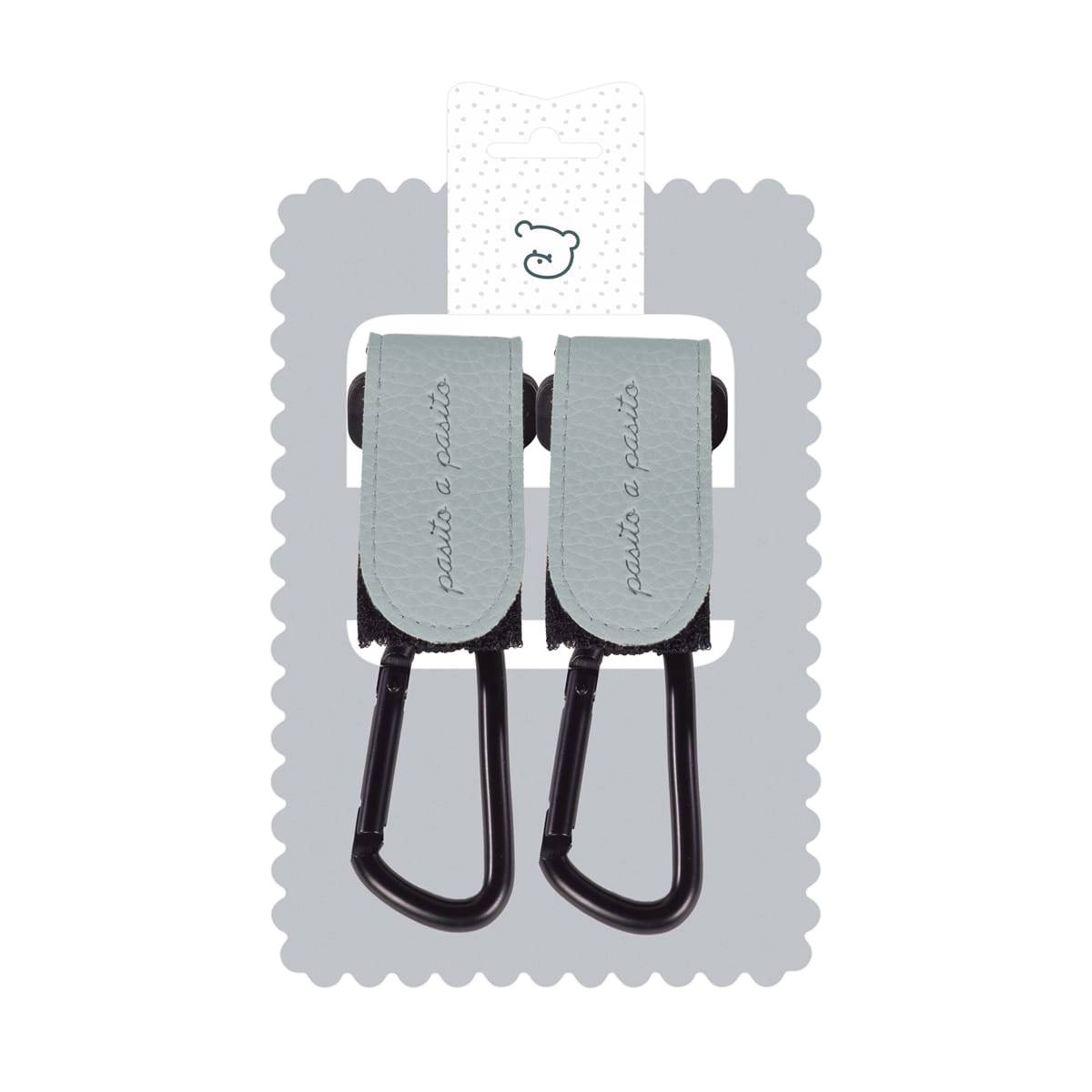 Lot de 2 crochets pour poussette Icon Vert – Universels PASITO A PASITO