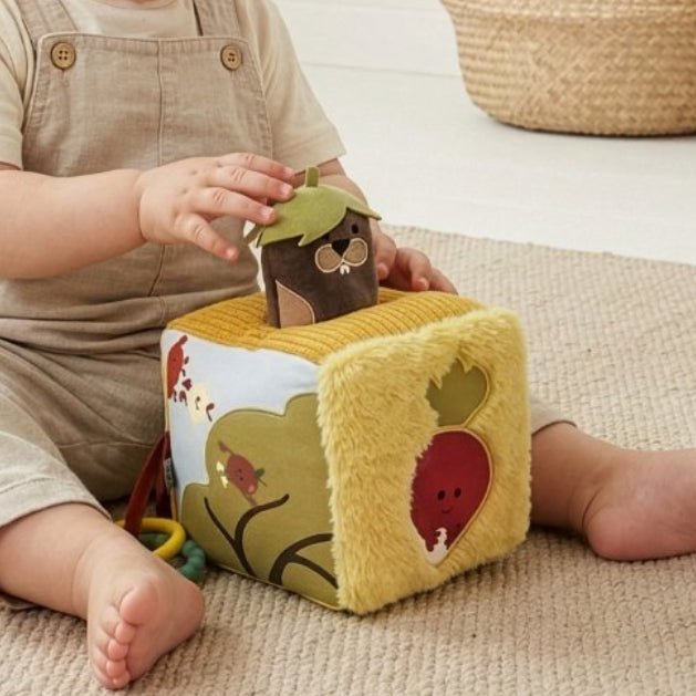 Cube d'éveil Potager – Un adorable jouet sensoriel pour bébé 🌱 LITTLE BIG FRIENDS