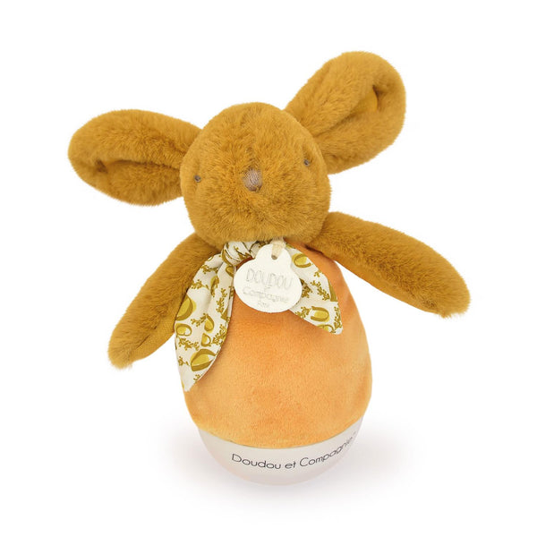 Veilleuse bebe musicale Culbuto ocre - 16 cm - Petit coeur salé