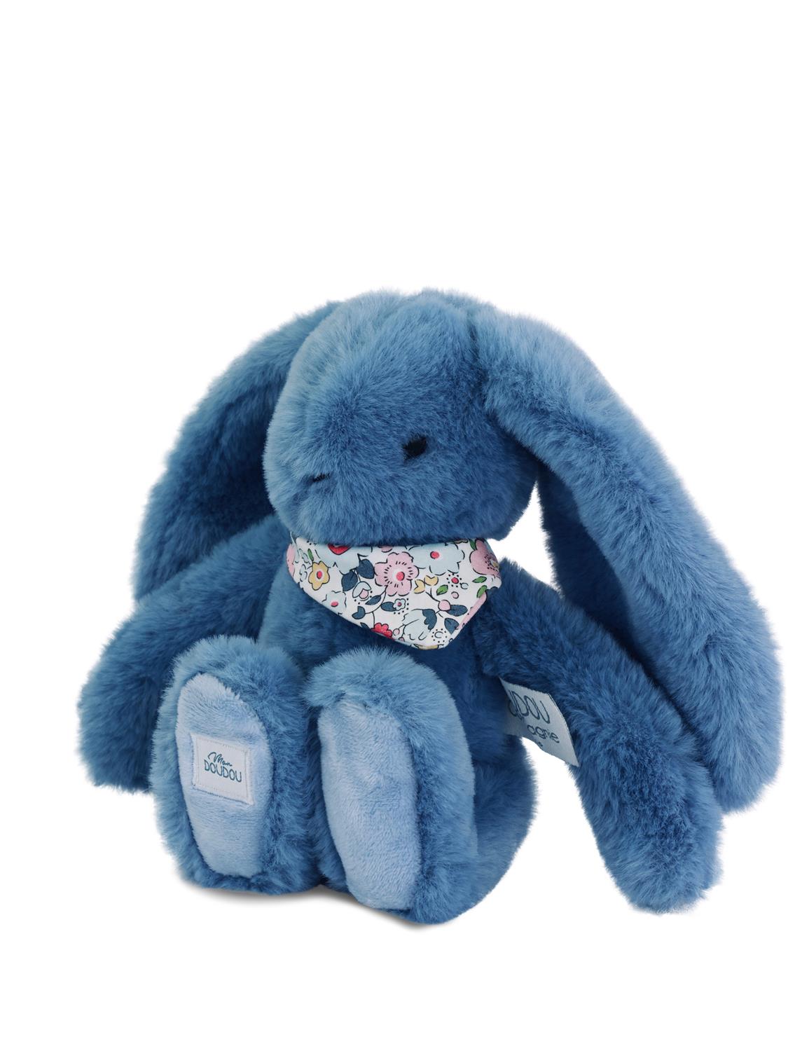 LAPIN FLEURETTE - BLEU 25 cm