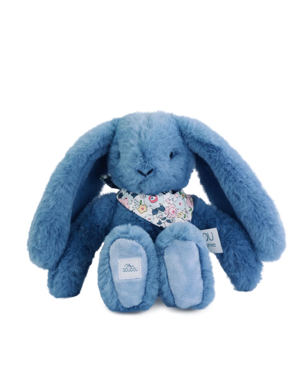 LAPIN FLEURETTE - BLEU 25 cm