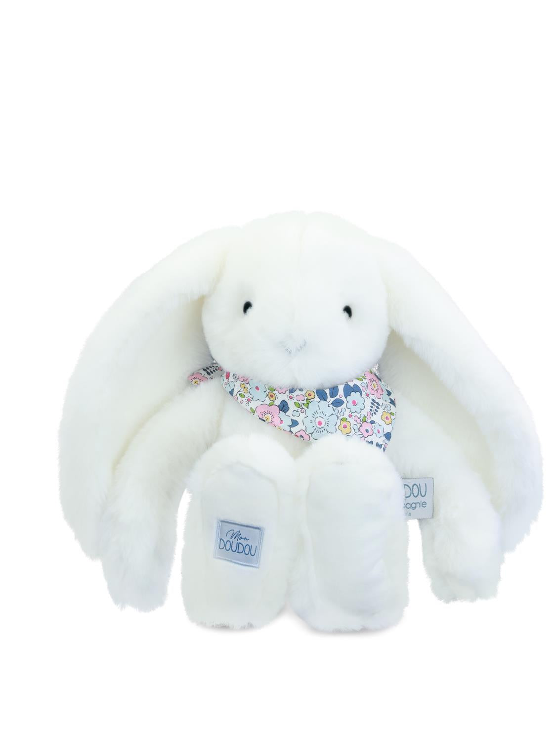 LAPIN FLEURETTE - Blanc 25 cm