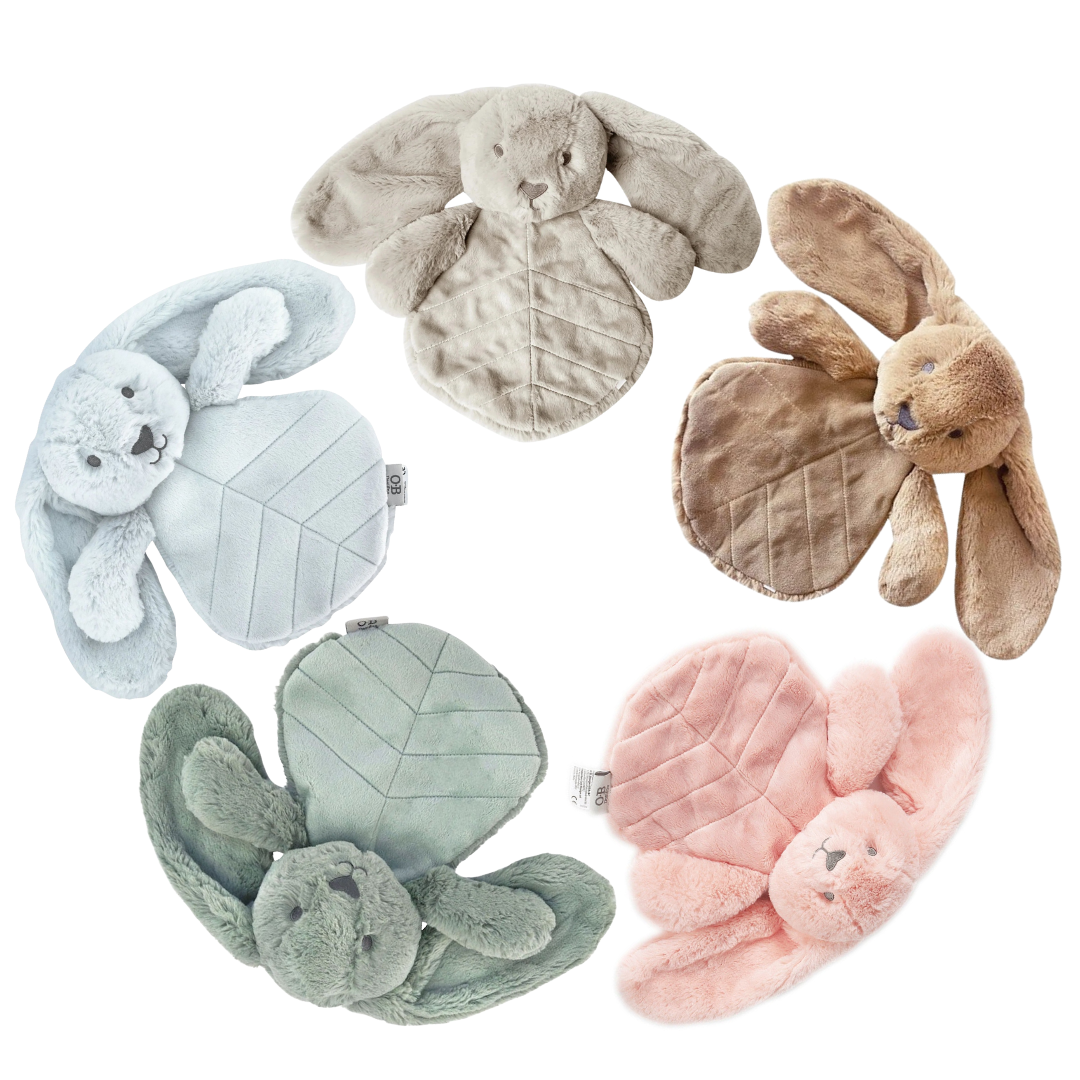 Doudou plat lapin 30 cm  – Crème