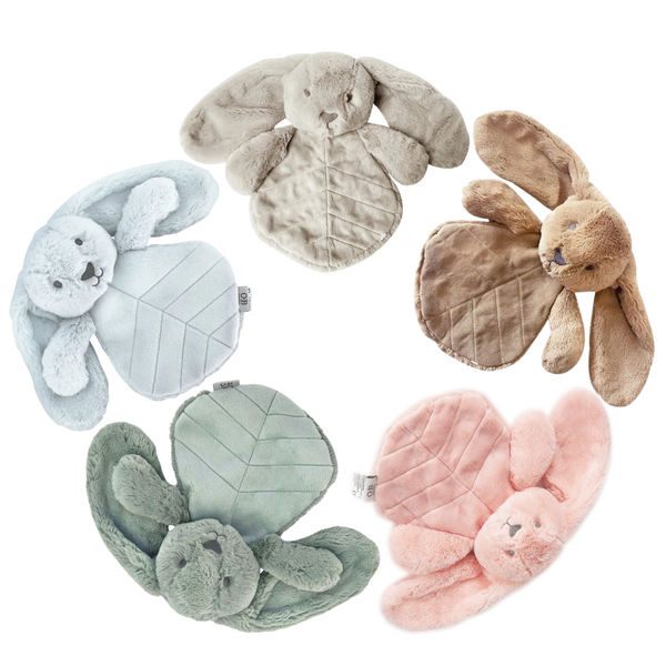 Doudou plat lapin 30 cm  – Crème