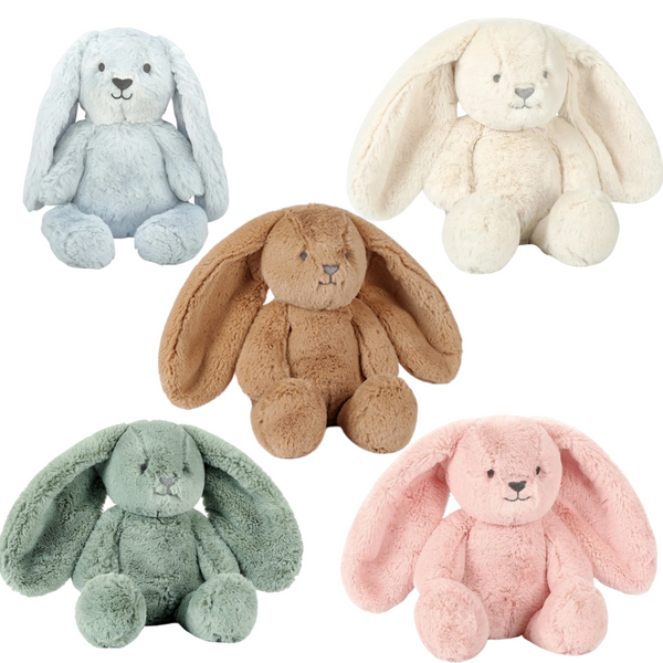 Peluche lapin bleu ciel