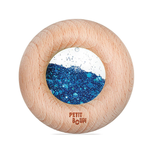Donut jouet d’éveil sensoriel bleu – jouet en bois bébé PETIT BOOM