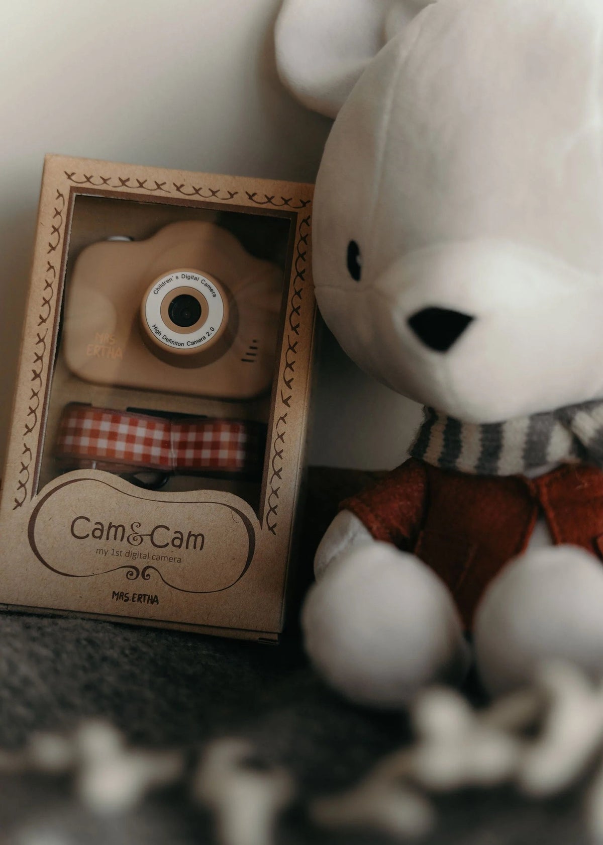 Cam Cam - Appareil Photo Numérique Enfant - Carrés Vintage Arachide 📸 MRS ERTHA