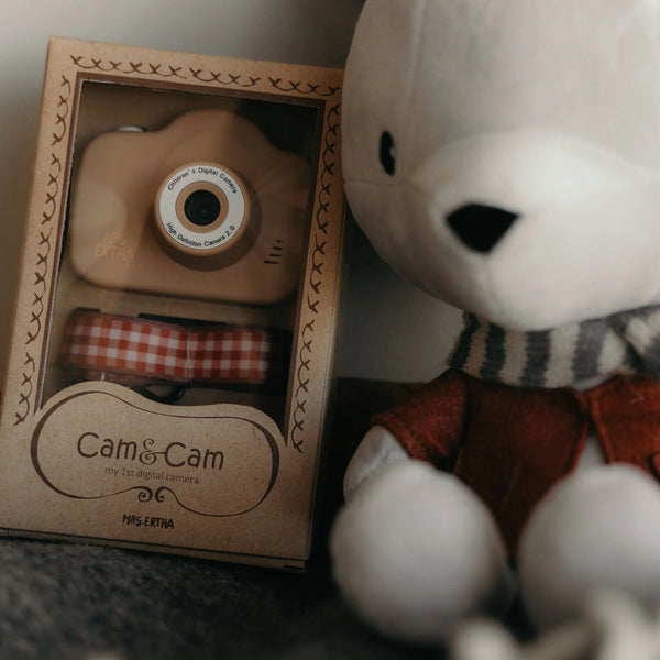 Cam Cam - Appareil Photo Numérique Enfant - Carrés Vintage Arachide 📸 MRS ERTHA