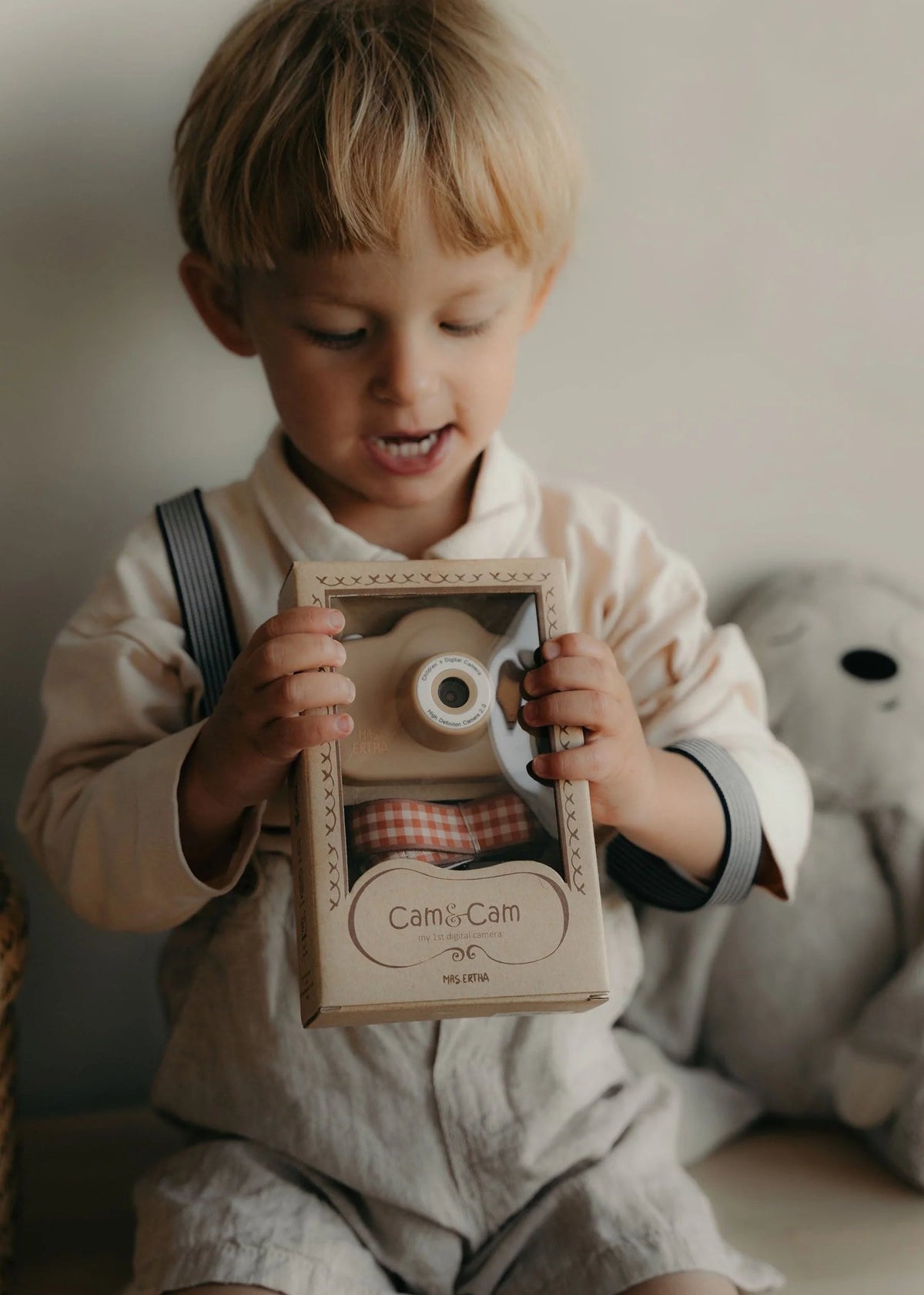 Cam Cam - Appareil Photo Numérique Enfant - Carrés Vintage Arachide 📸 MRS ERTHA