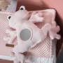 Miroir doudou d'éveil grenouille rose très clair