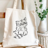 Tote Bag Adorable à Personnaliser  raton laveur – 100% Coton Recyclé GMLB