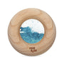 Donut jouet d’éveil sensoriel turquoise – jouet en bois bébé PETIT BOOM